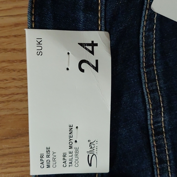 Suki, Silver, Capri, mid rise, curvy, jeans, size 24/L 22.5, - Picture 8 of 11